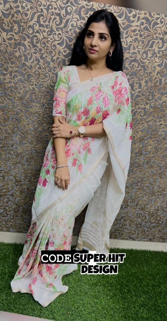 2 for $75 Pure Floral Lennin Cotton